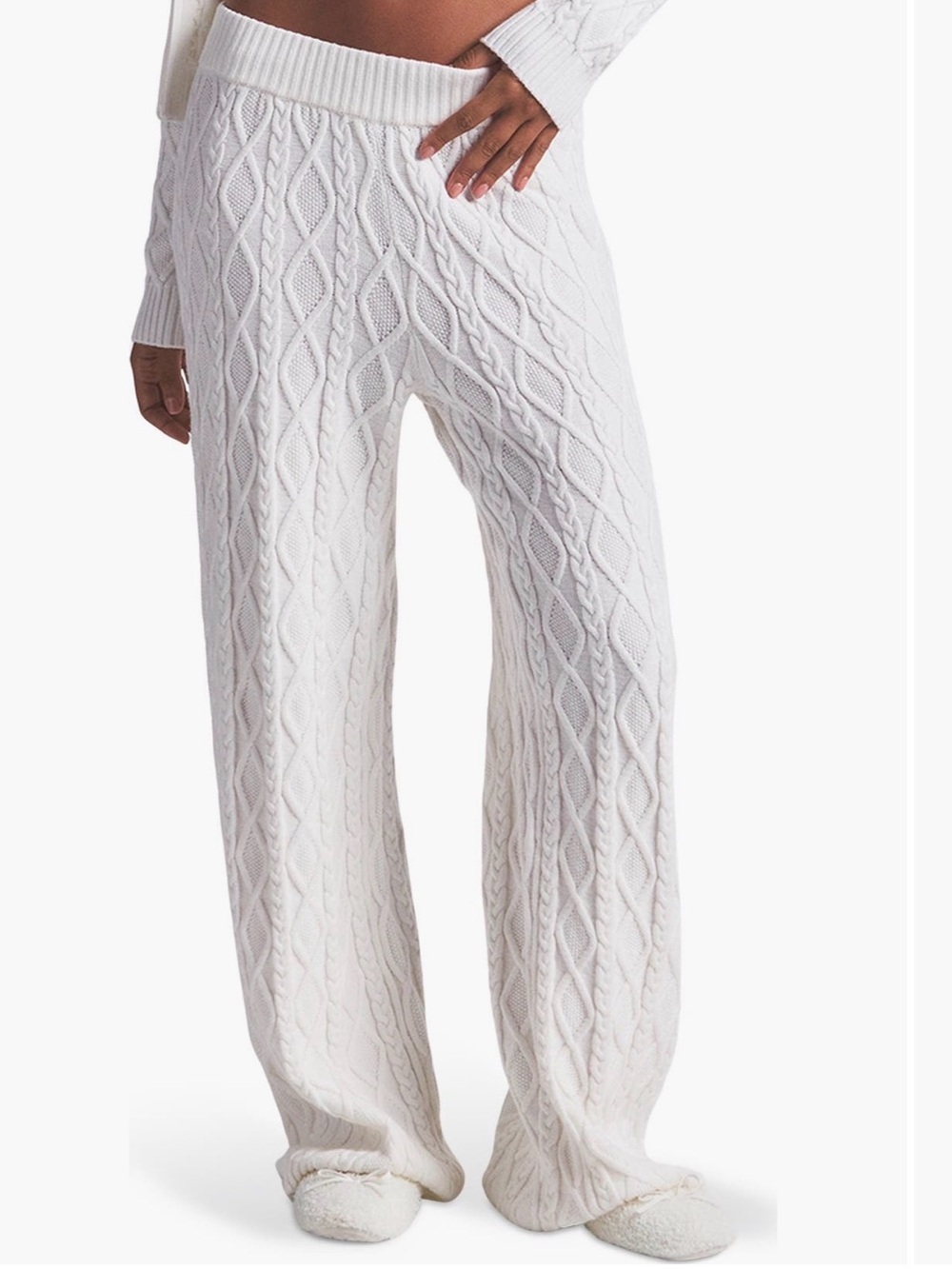 SKIMS Cable Knit Straight Leg Pants